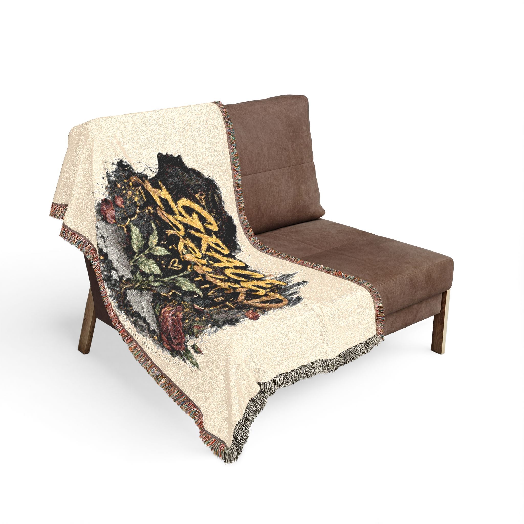 Grace Forward Woven Throw Blanket — Inspirational Floral Tapestry Design