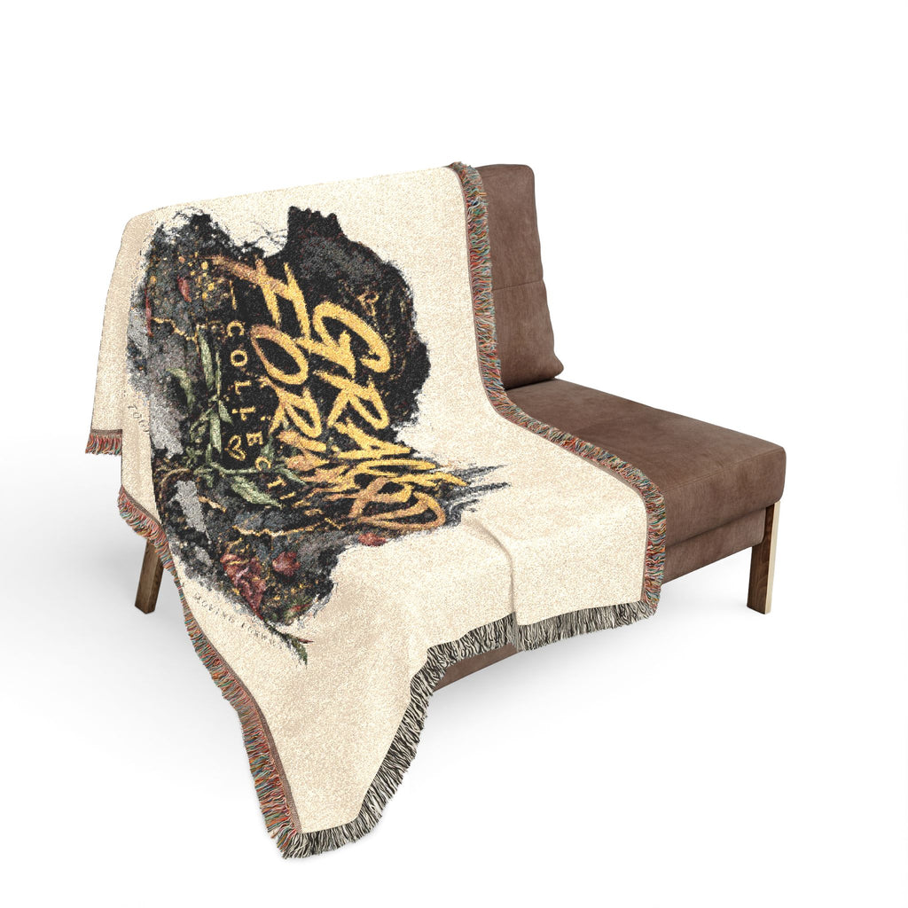 Grace Forward Woven Throw Blanket — Inspirational Floral Tapestry Design