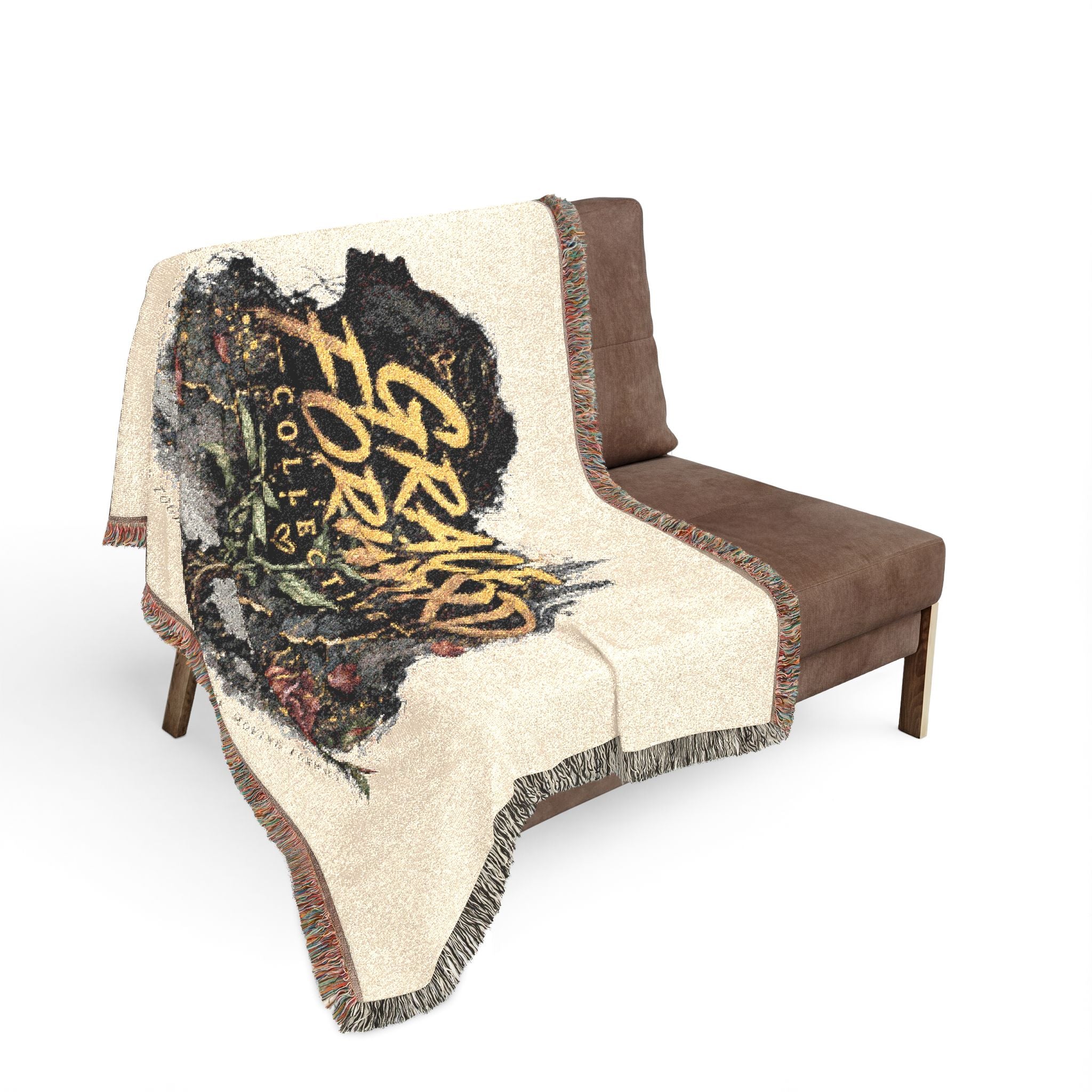 Grace Forward Woven Throw Blanket — Inspirational Floral Tapestry Design