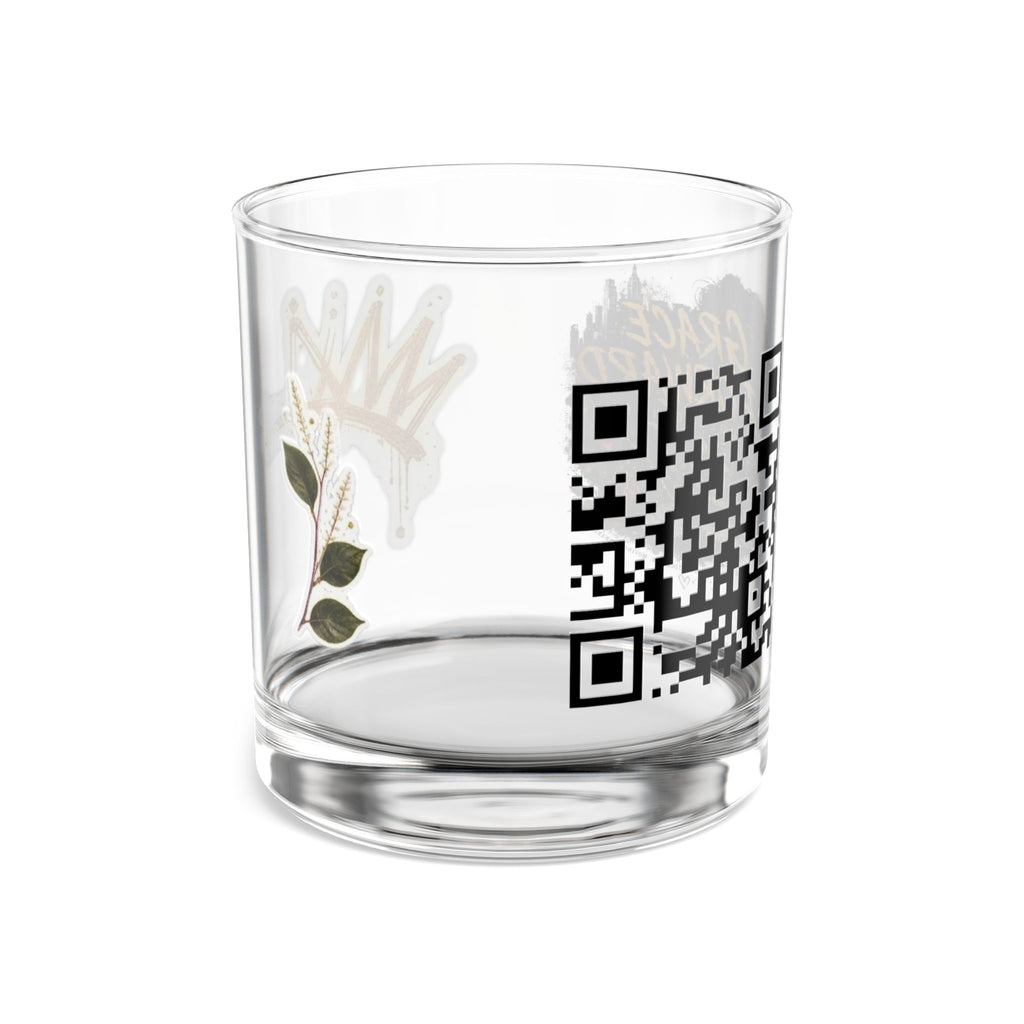 10oz Rocks Glass — 'Grace Forward' Floral Whiskey Glass with Gold Crown