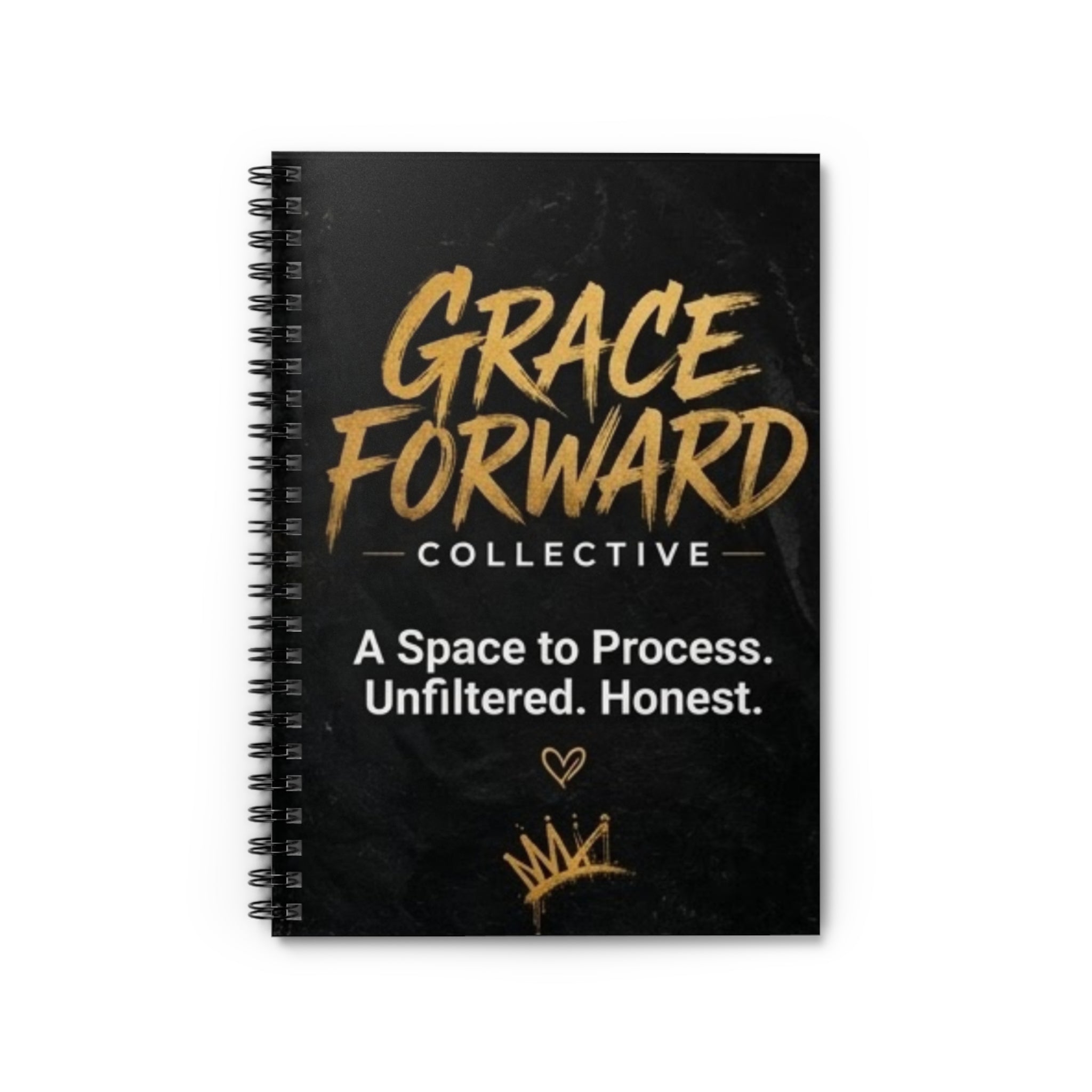 Grace Forward Collective Spiral Notebook — 'A Space to Process. Unfiltered. Honest.' Ruled Journal