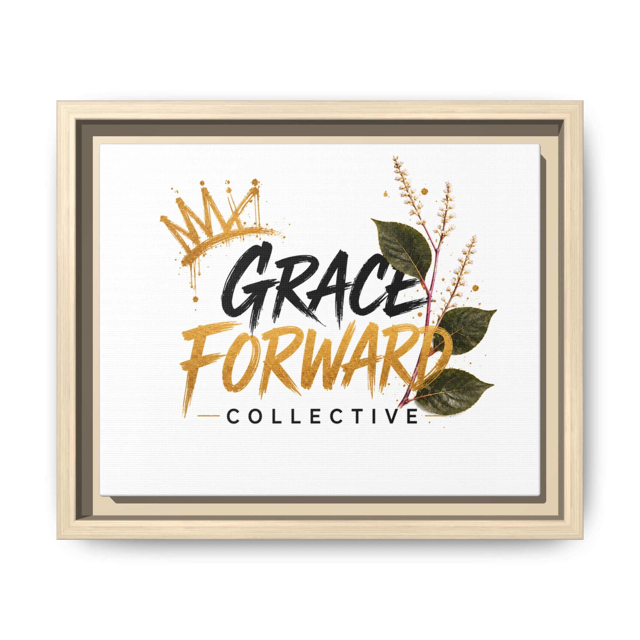 Grace Forward Collective Framed Canvas Art – Inspirational Wall Print