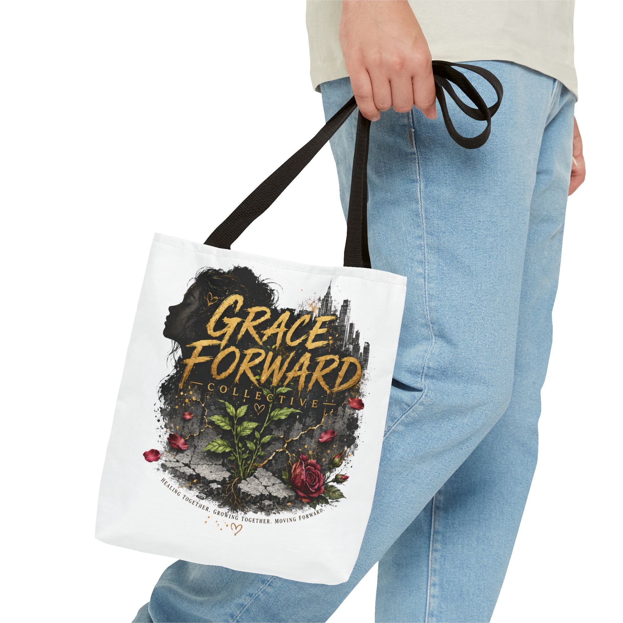 Grace Forward Floral Tote Bag — Inspirational Eco Shopper