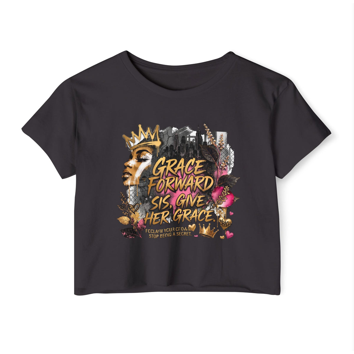 Grace Forward Crop Top — "Grace Forward Sis, Give Her Grace" Graphic Festival Tee