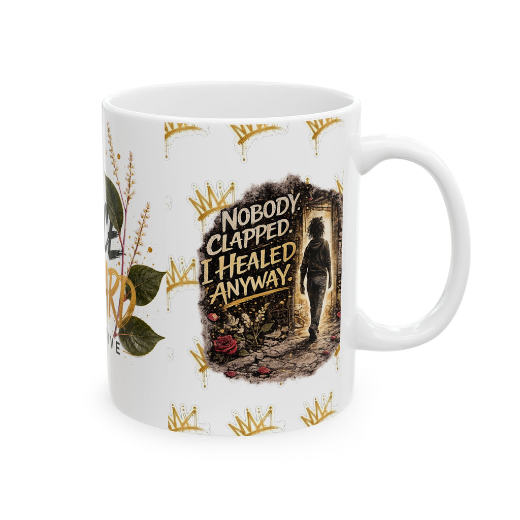 Grace Forward Collective Ceramic Mug - Inspirational Coffee Cup with Crown & Leaf Design (11oz, 15oz)