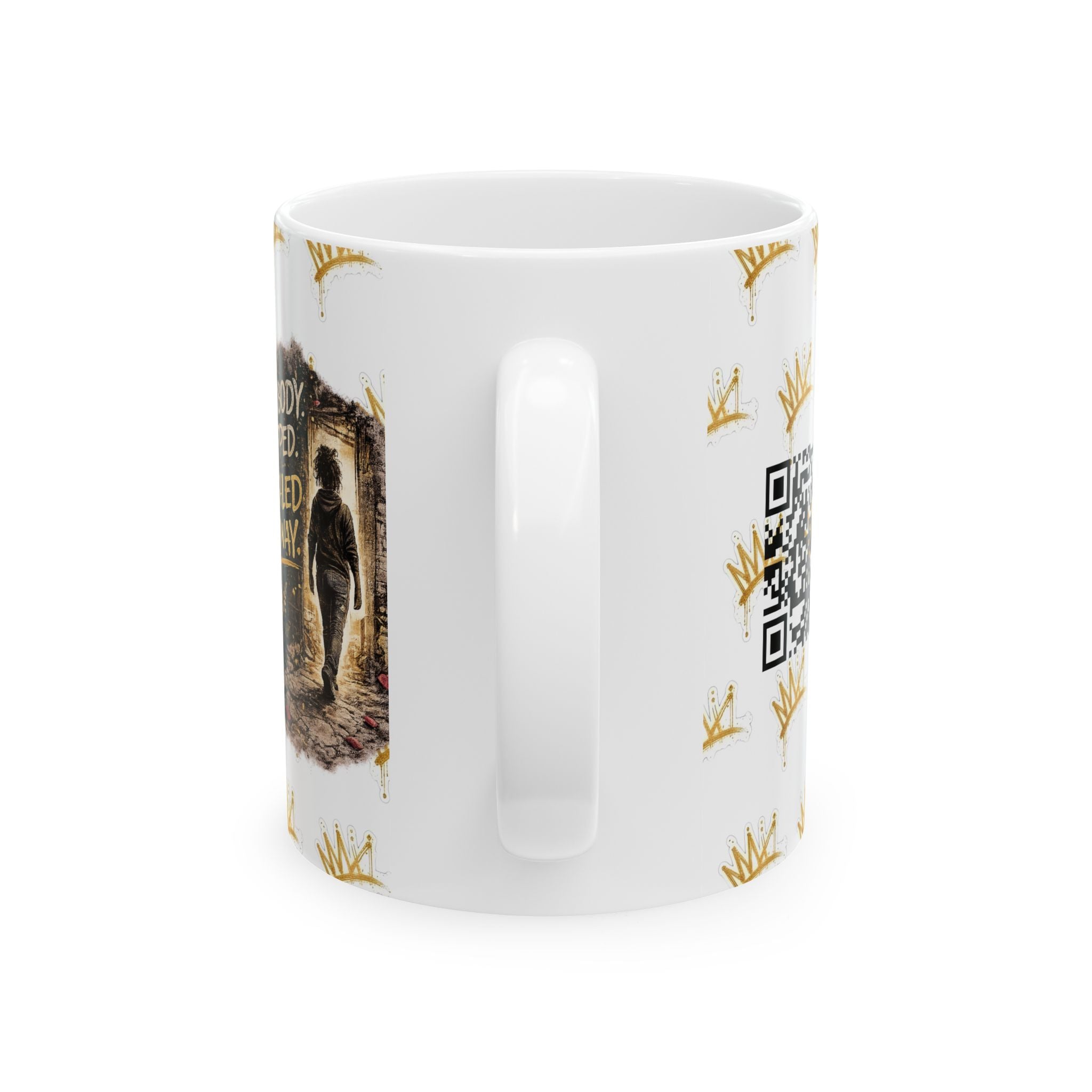 Grace Forward Collective Ceramic Mug - Inspirational Coffee Cup with Crown & Leaf Design (11oz, 15oz)