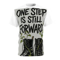 One Step Is Still Forward Tee — Motivational Boot Graphic T‑Shirt