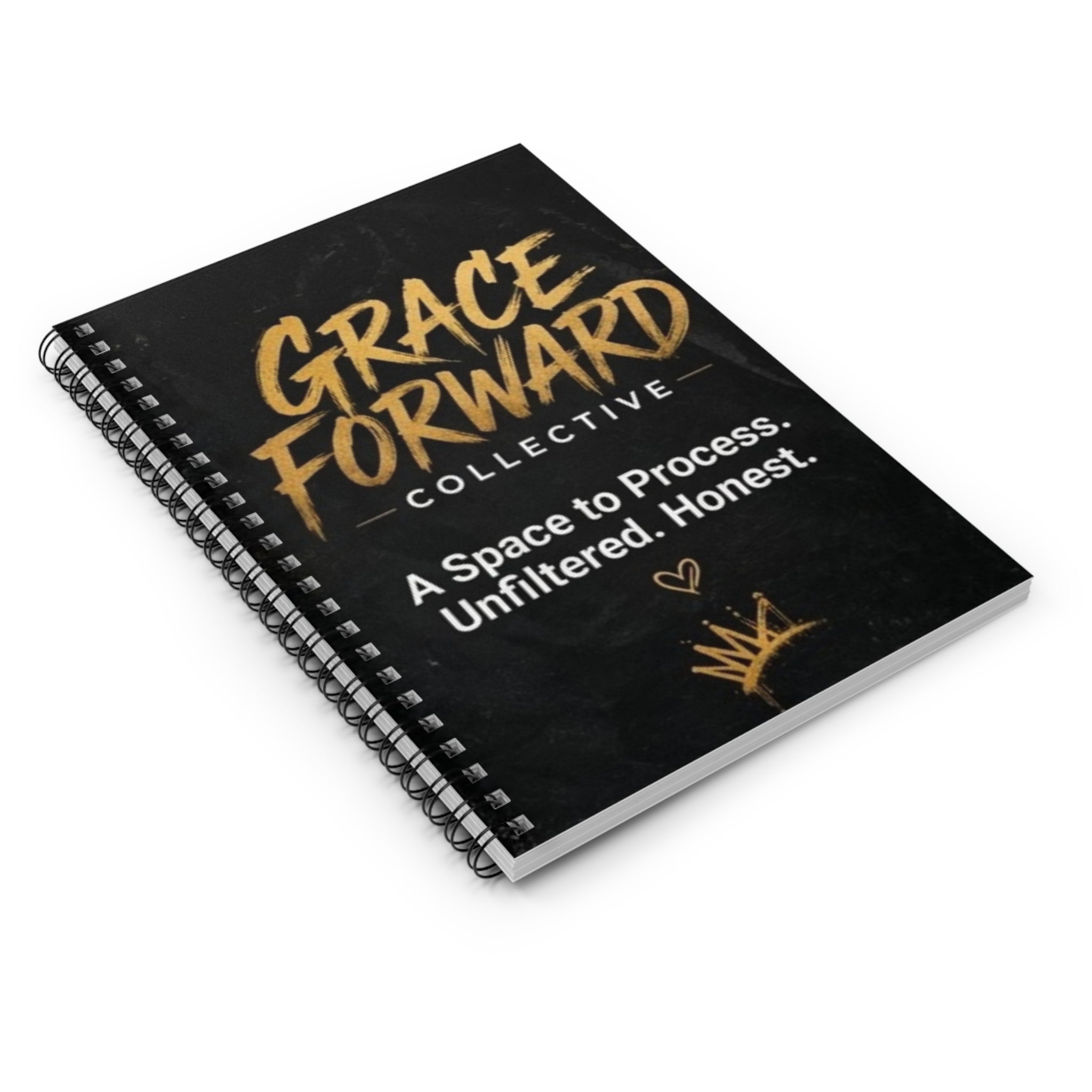 Grace Forward Collective Spiral Notebook — 'A Space to Process. Unfiltered. Honest.' Ruled Journal