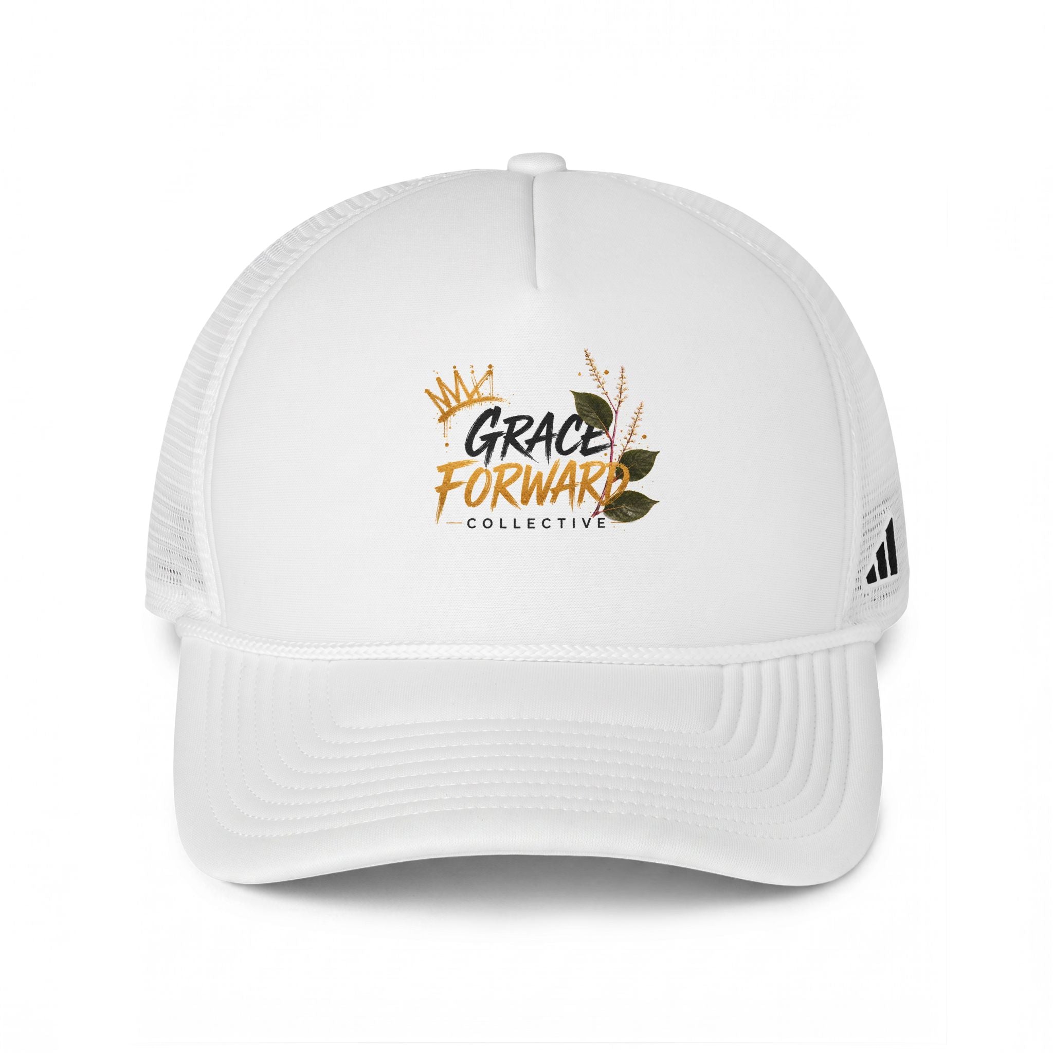 Grace Forward Trucker Cap — Floral Inspirational Mesh Hat