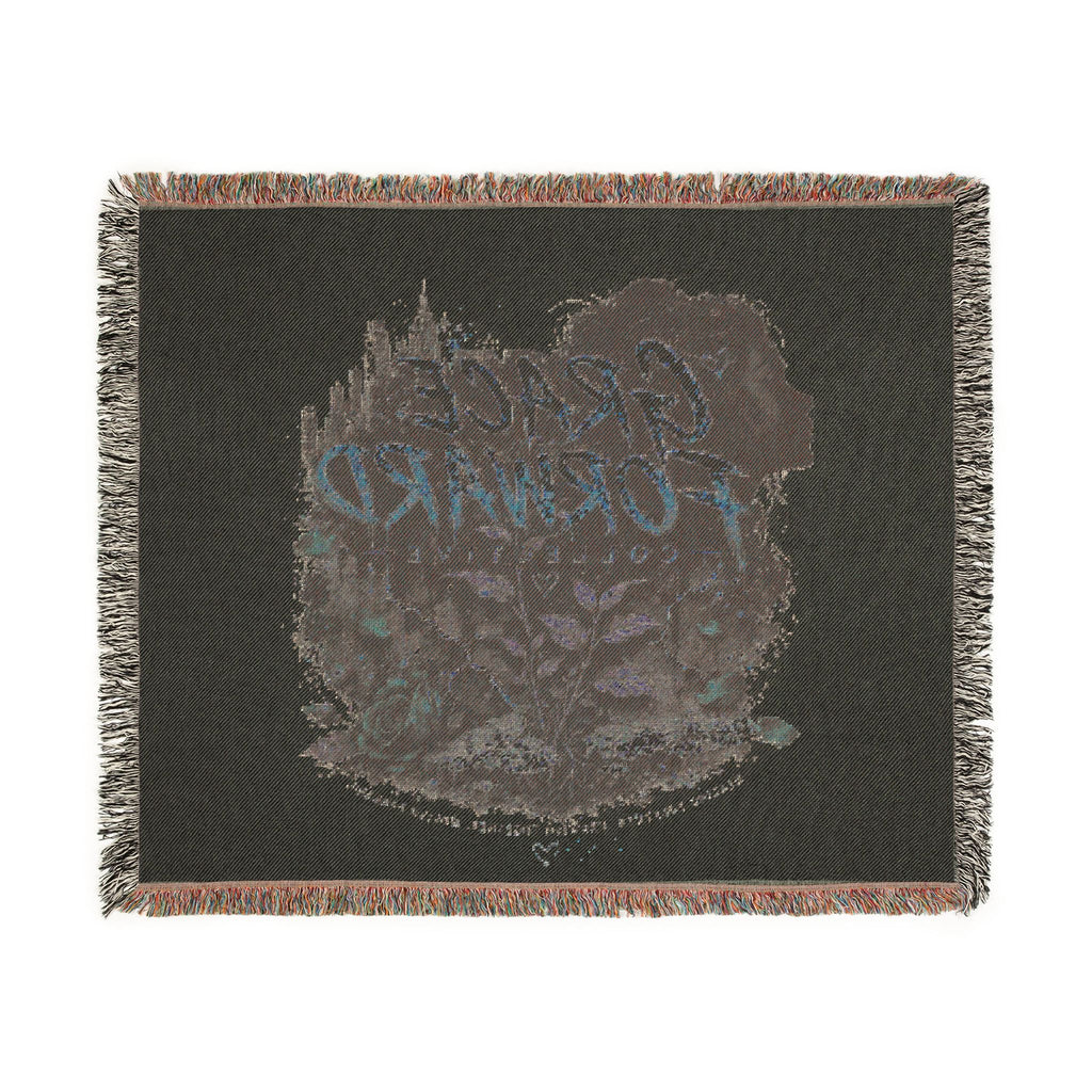 Grace Forward Woven Throw Blanket — Inspirational Floral Tapestry Design