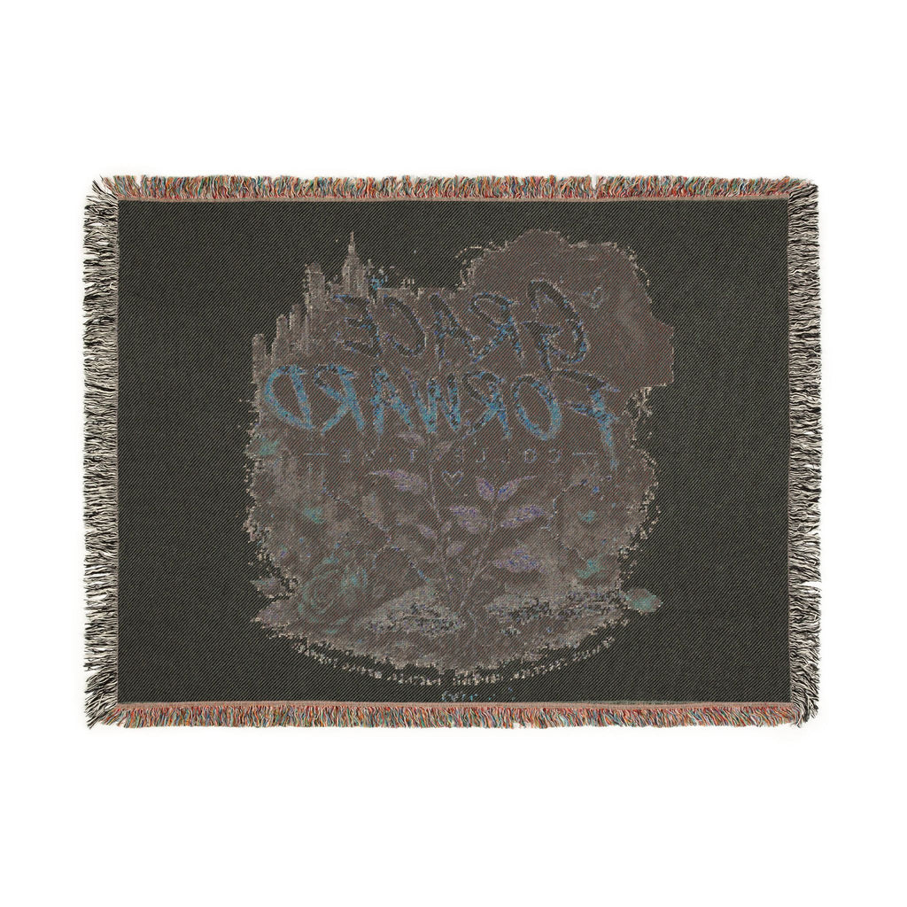 Grace Forward Woven Throw Blanket — Inspirational Floral Tapestry Design