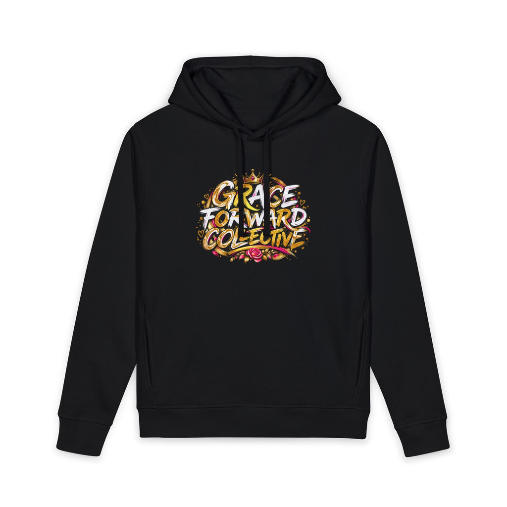 Graze Toward Goldline Hoodie — White Graphic Pullover