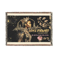 Grace Forward Woven Throw Blanket — Inspirational Black Queen Portrait Design