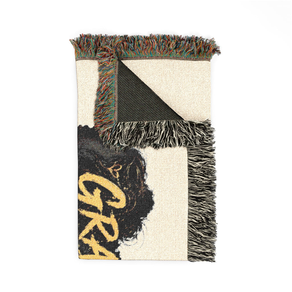 Grace Forward Woven Throw Blanket — Inspirational Floral Tapestry Design