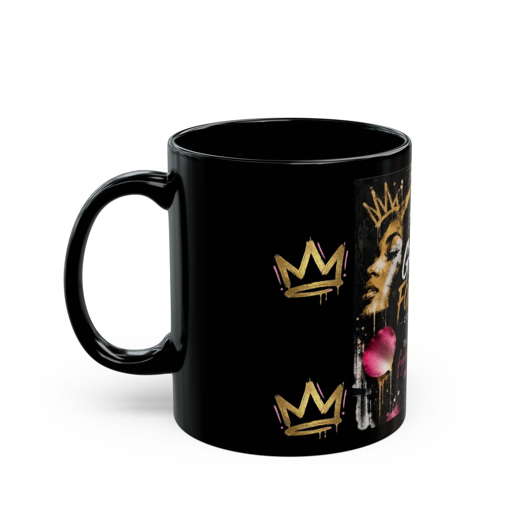 Grace Forward Collective Black Mug — 'You don't have to figure this out alone' Inspirational Coffee Cup