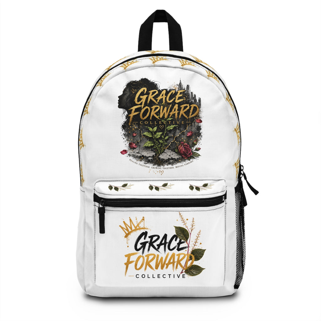 Grace Forward Floral Backpack — Inspirational Daypack