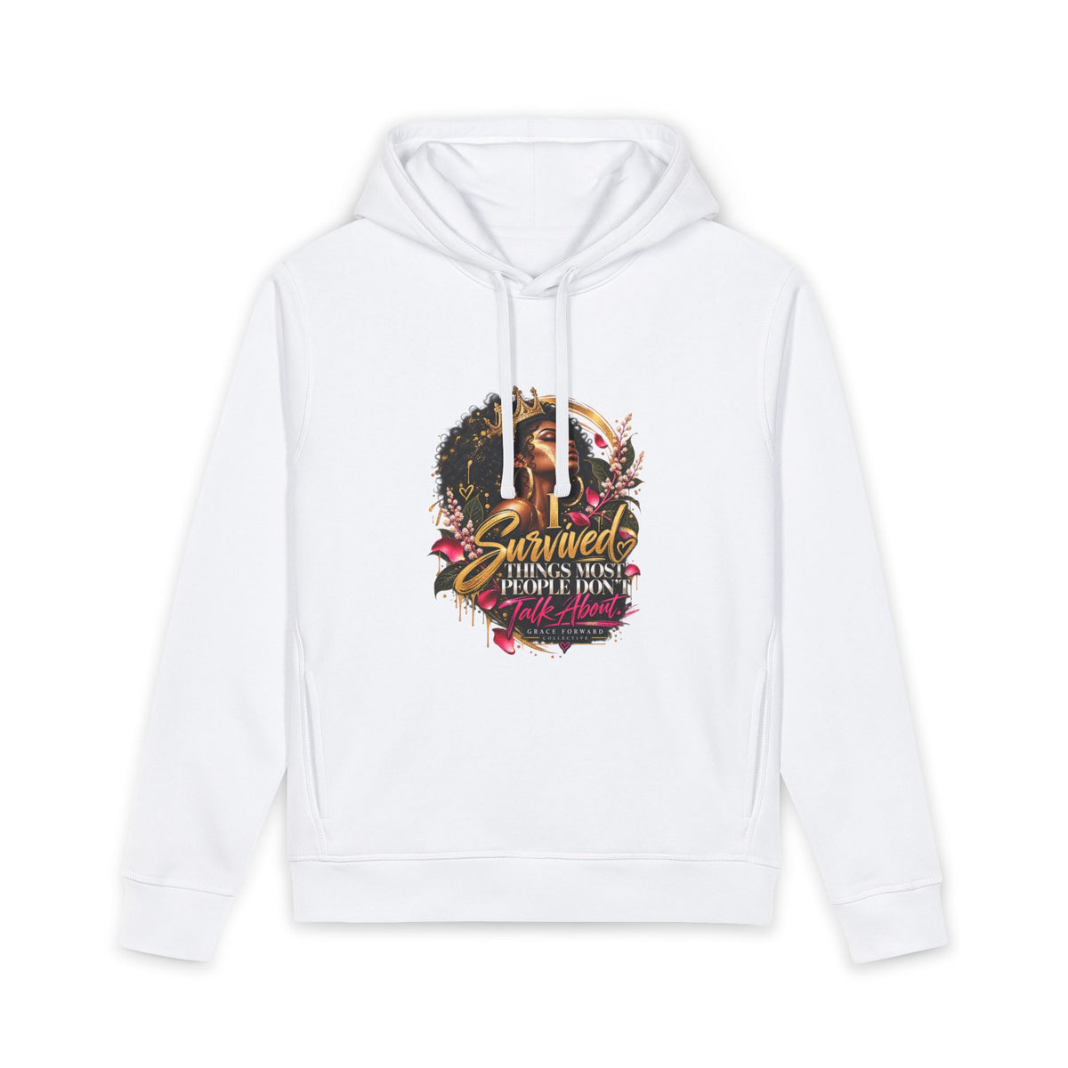 Survived Every Storm Hoodie — Inspirational Floral Graphic Sweatshirt