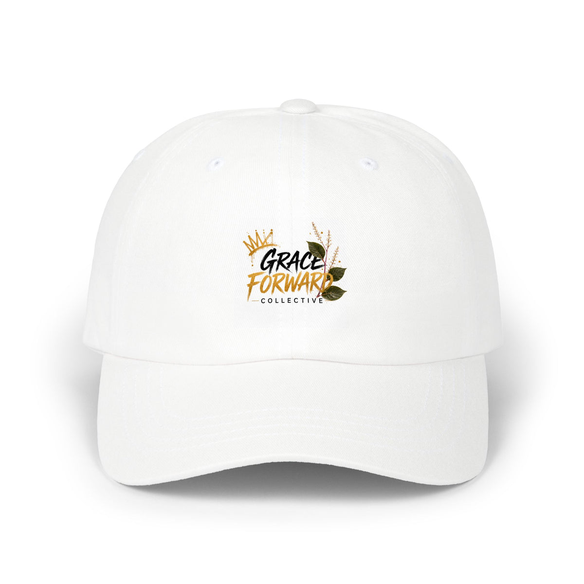 Grace Forward Collective Dad Cap — Embroidered Floral Logo Baseball Hat
