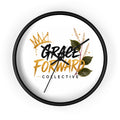 Grace Forward Collective Wall Clock — Inspirational Floral Crown Home Decor