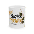 Grace Forward Collective Ceramic Mug - Inspirational Coffee Cup with Crown & Leaf Design (11oz, 15oz)